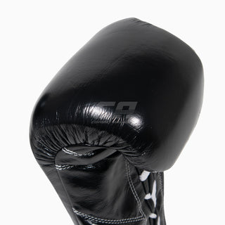 Guantes de boxeo Cleto Reyes Professional CB2 Negro-Plata con cordones 
