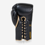 Guantes de boxeo Di Nardo Encubierto con Cordones Negro-oro 