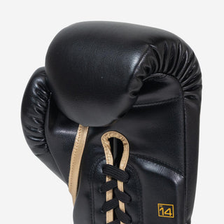 Guantes de boxeo Di Nardo Encubierto con Cordones Negro-oro 