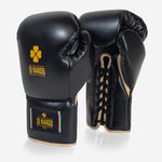 Guantes de boxeo Di Nardo Encubierto con Cordones Negro-oro 