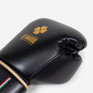 Guantes de boxeo Di Nardo Encubierto con Velcro Negro-oro 