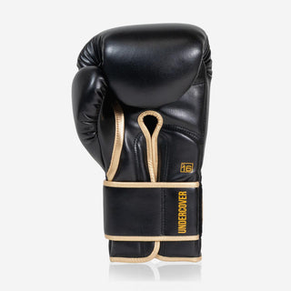 Guantes de boxeo Di Nardo Encubierto con Velcro Negro-oro 