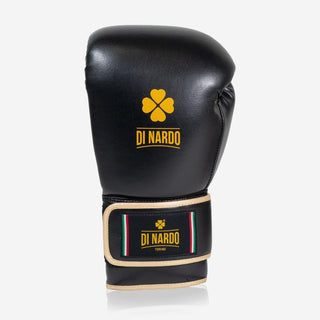 Guantes de boxeo Di Nardo Encubierto con Velcro Negro-oro 