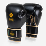Guantes de boxeo Di Nardo Encubierto con Velcro Negro-oro 