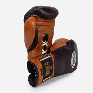 Guantes de boxeo Di Nardo con Cordones 14 Oz Borgoña-coñac 