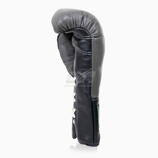 Guantes de boxeo Di Nardo con cordones 16 Oz Gris-negro 