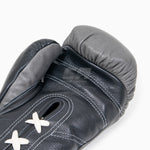 Guantes de boxeo Di Nardo con cordones 16 Oz Gris-negro 