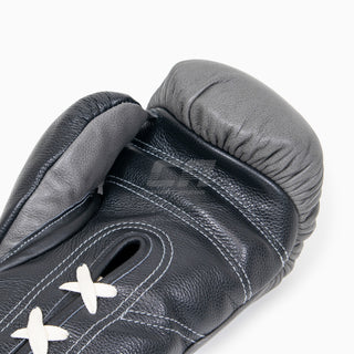 Guantes de boxeo Di Nardo con cordones 16 Oz Gris-negro 