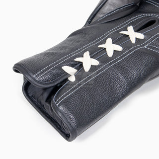 Guantes de boxeo Di Nardo con cordones 16 Oz Gris-negro 