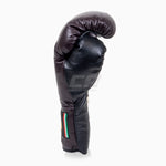 Guantes de boxeo Di Nardo con cordones Borgoña-Negro 14 oz 