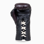 Guantes de boxeo Di Nardo con cordones Borgoña-Negro 14 oz 