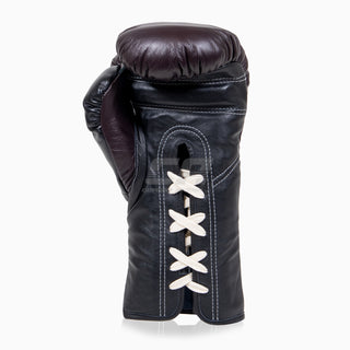 Guantes de boxeo Di Nardo con cordones Borgoña-Negro 14 oz 