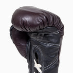 Guantes de boxeo Di Nardo con cordones Borgoña-Negro 14 oz 