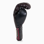 Guantes de boxeo Di Nardo con cordones Borgoña Negro 