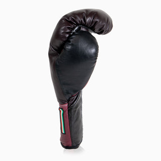 Guantes de boxeo Di Nardo con cordones Borgoña Negro 