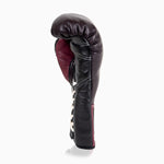 Guantes de boxeo Di Nardo con cordones Borgoña Negro 