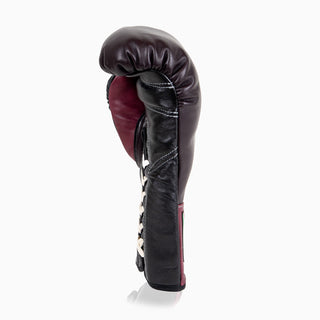 Guantes de boxeo Di Nardo con cordones Borgoña Negro 