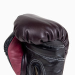 Guantes de boxeo Di Nardo con cordones Borgoña Negro 