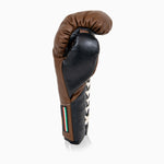 Guantes de boxeo Di Nardo con cordones Marrón Negro 10 Oz 