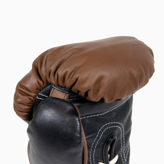 Guantes de boxeo Di Nardo con cordones Marrón Negro 10 Oz 