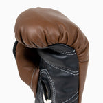 Guantes de boxeo Di Nardo con cordones Marrón Negro 10 Oz 