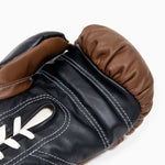Guantes de boxeo Di Nardo con cordones Marrón Negro 10 Oz 