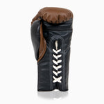 Guantes de boxeo Di Nardo con cordones Marrón Negro 10 Oz 