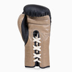 Guantes de boxeo Di Nardo con cordones Negro-Beige 12 oz 