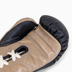 Guantes de boxeo Di Nardo con cordones Negro-Beige 12 oz 