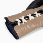 Guantes de boxeo Di Nardo con cordones Negro-Beige 12 oz 