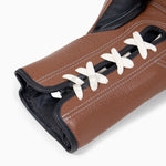 Guantes de boxeo Di Nardo con cordones Negro-Marrón 16 oz 