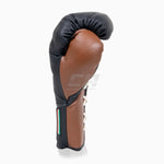 Guantes de boxeo Di Nardo con cordones Negro-Marrón 16 oz 