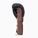 Guantes de boxeo Di Nardo con cordones Negro-Marrón 16 oz 
