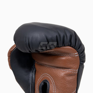 Guantes de boxeo Di Nardo con cordones Negro-Marrón 16 oz 