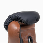 Guantes de boxeo Di Nardo con cordones Negro-Marrón 16 oz 