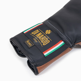 Guantes de boxeo Di Nardo con cordones Negro-Marrón 16 oz 