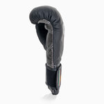Guantes de boxeo Di Nardo con Velcro 12 Oz Negro-plata oscura 
