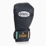 Guantes de boxeo Di Nardo con Velcro 12 Oz Negro-plata oscura 