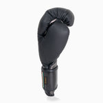 Guantes de boxeo Di Nardo con Velcro 12 Oz Negro-plata oscura 