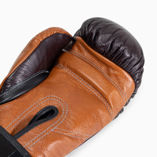 Guantes de boxeo Di Nardo con Velcro 14 Oz Borgoña-coñac 