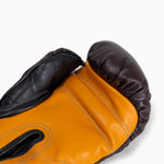 Guantes de boxeo Di Nardo con Velcro 16 Oz Borgoña-amarillo 