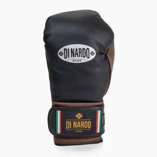 Guantes de boxeo Di Nardo con Velcro 16 Oz Negro-cacao 