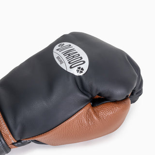 Guantes de boxeo Di Nardo con Velcro 16 Oz Negro-marrón 
