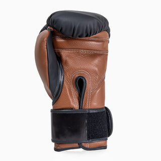 Guantes de boxeo Di Nardo con Velcro 16 Oz Negro-marrón 