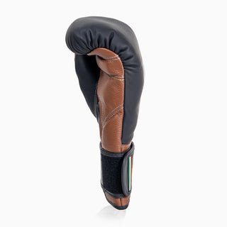 Guantes de boxeo Di Nardo con Velcro 16 Oz Negro-marrón 