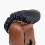 Guantes de boxeo Di Nardo con Velcro 16 Oz Negro-marrón 
