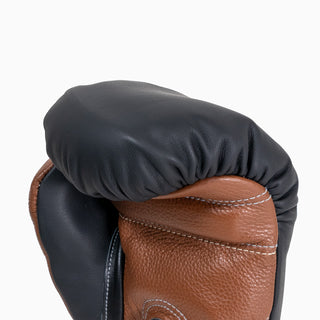 Guantes de boxeo Di Nardo con Velcro 16 Oz Negro-marrón 