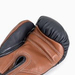 Guantes de boxeo Di Nardo con Velcro 16 Oz Negro-marrón 