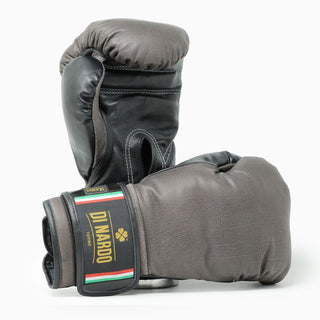 Guantes de boxeo Di Nardo con velcro Marrón-Negro 14 oz 