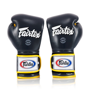 Guantes de boxeo Fairtex Mexican Estilo BGV9 Azul-amarillo 